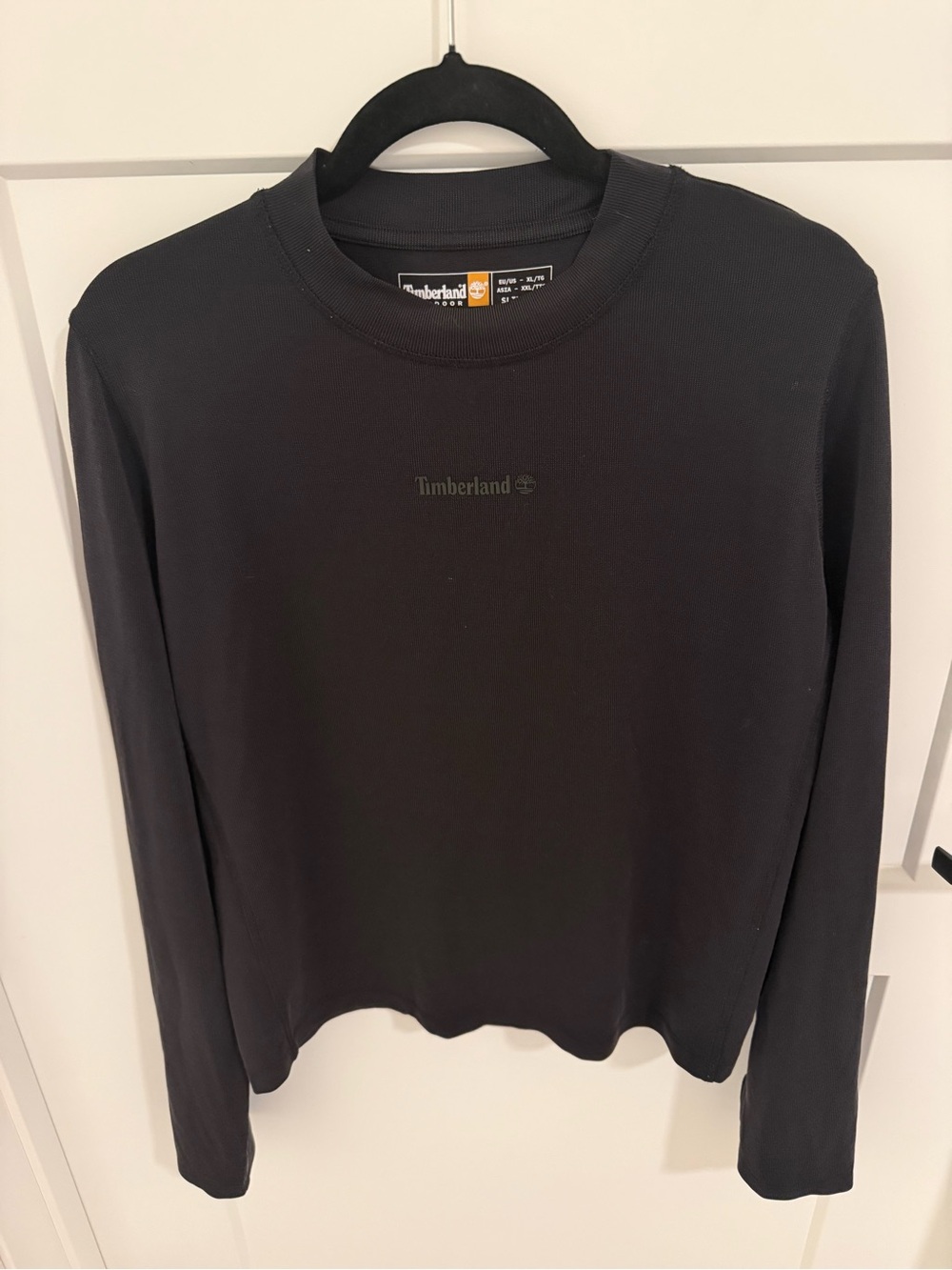 Timberland Outdoor Long Sleeve Performance Shirt Black Logo Slim Fit Men’s XL